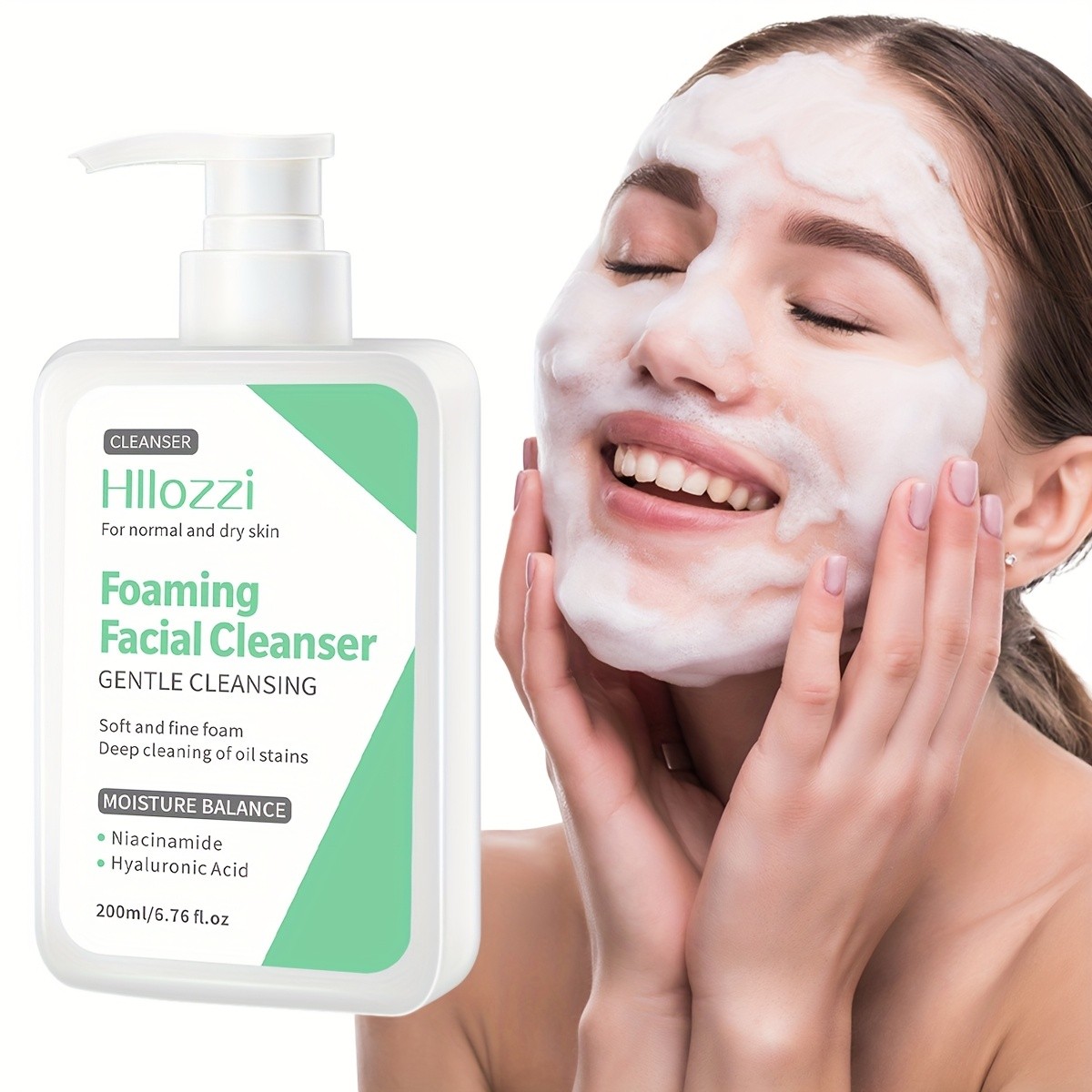 Hllozzi Green Facial Cleanser – 200ml Lemon-Scented Hydrating Face Wash