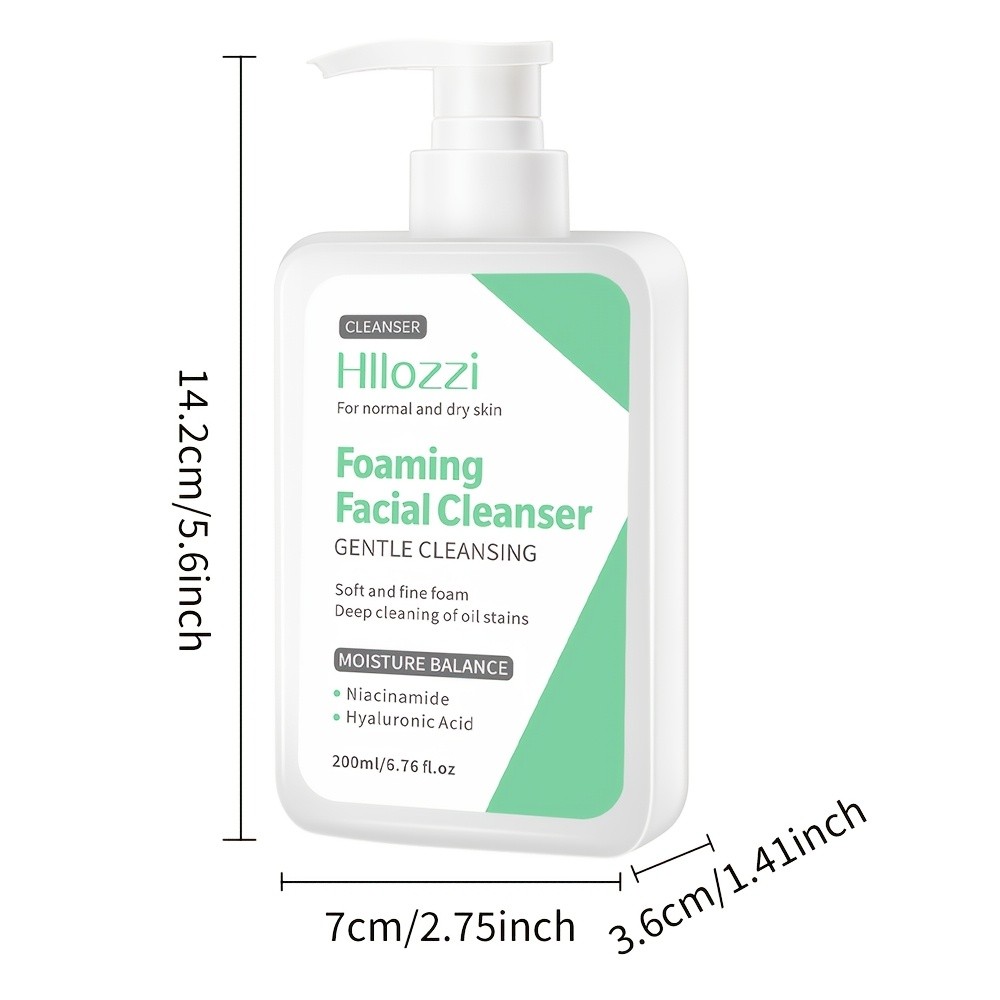 Hllozzi Green Facial Cleanser – 200ml Lemon-Scented Hydrating Face Wash