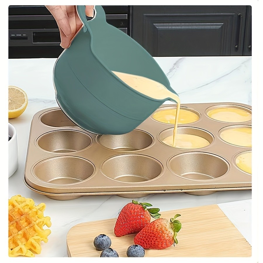 WIEZ 4-Piece Plastic Mixing Bowl Set – Non-Slip Multipurpose Prep Bowls for Salads, BBQ, Fruits & Veggies