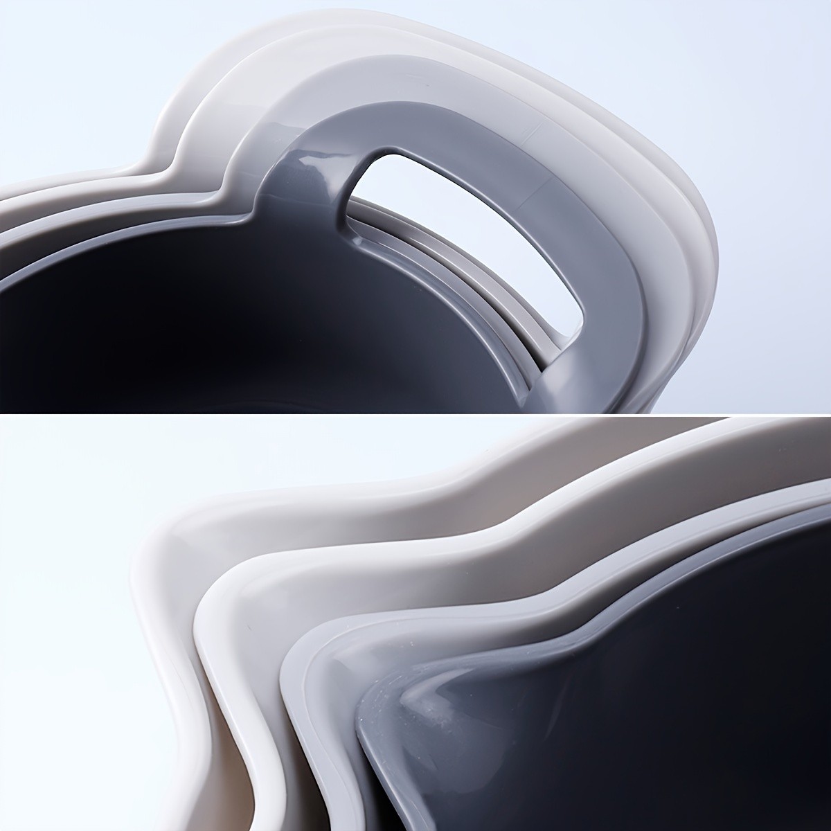 WIEZ 4-Piece Plastic Mixing Bowl Set – Non-Slip Multipurpose Prep Bowls for Salads, BBQ, Fruits & Veggies