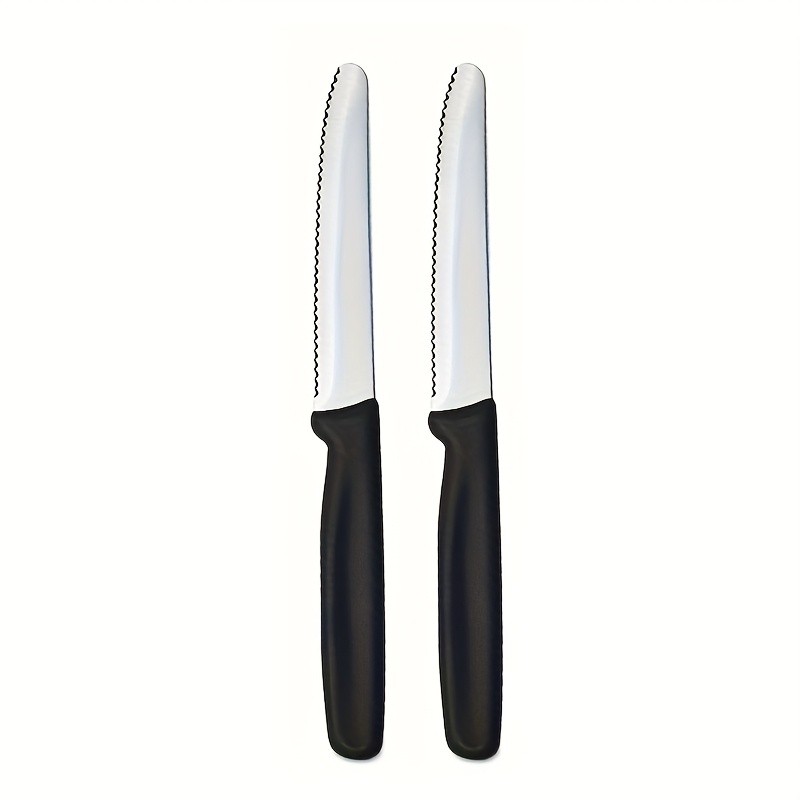 WIEZ 2-Piece Serrated Steak & Multi-Purpose Knife Set – Durable Breakfast, Dessert & Vegetable Cutting Tools