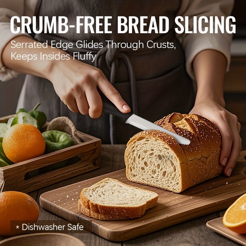 WIEZ 2-Piece Serrated Steak & Multi-Purpose Knife Set – Durable Breakfast, Dessert & Vegetable Cutting Tools