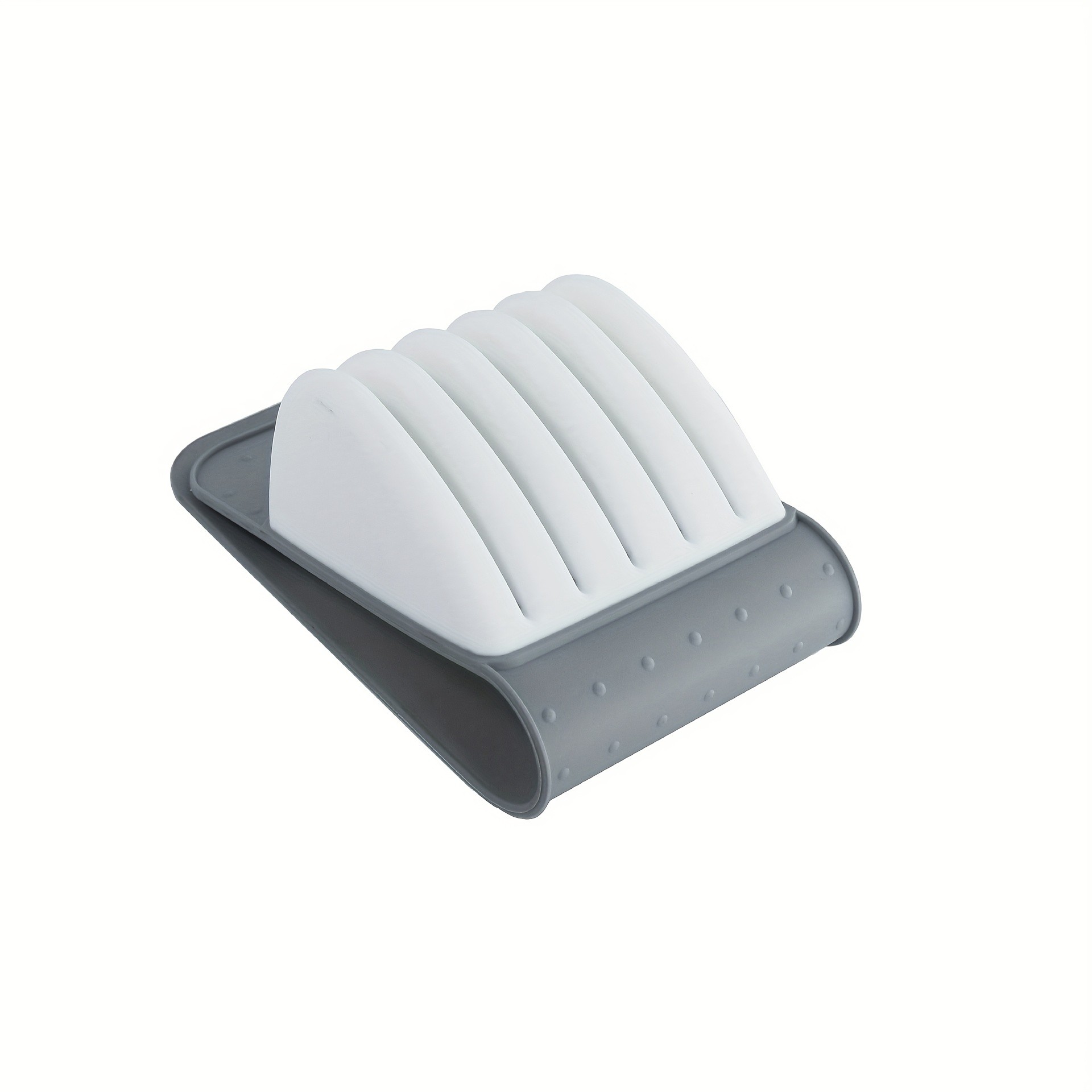 WIEZ 5-Slot Plastic & Silicone Knife Storage Rack – Soft-Edge Non-Slip Drawer Organizer for Space-Saving Kitchen Safety