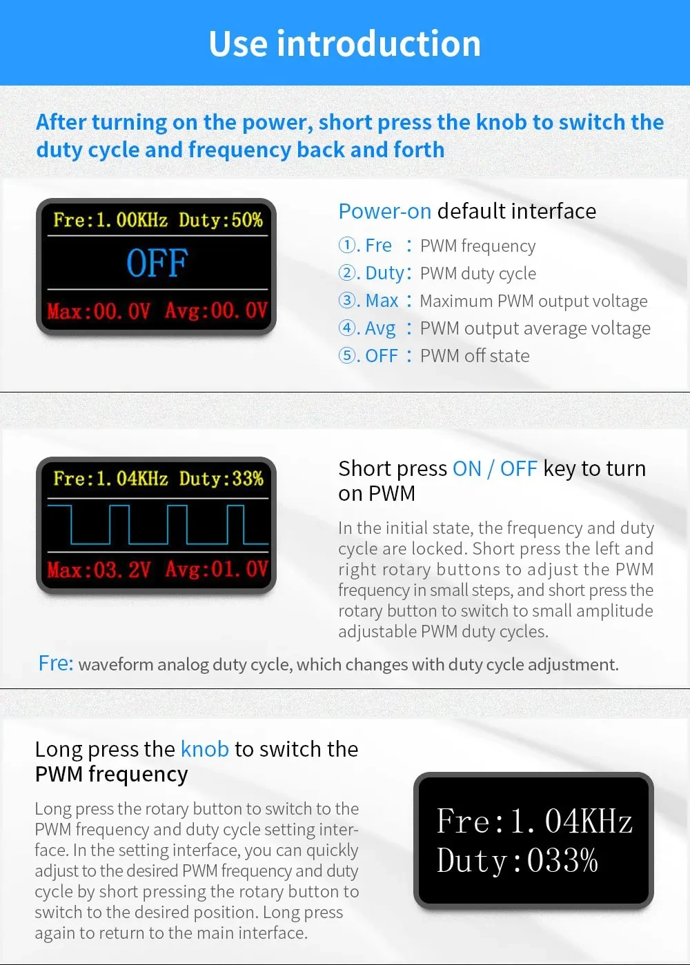 FNIRSI-PWM Square Wave Rectangular Wave Signal Generator