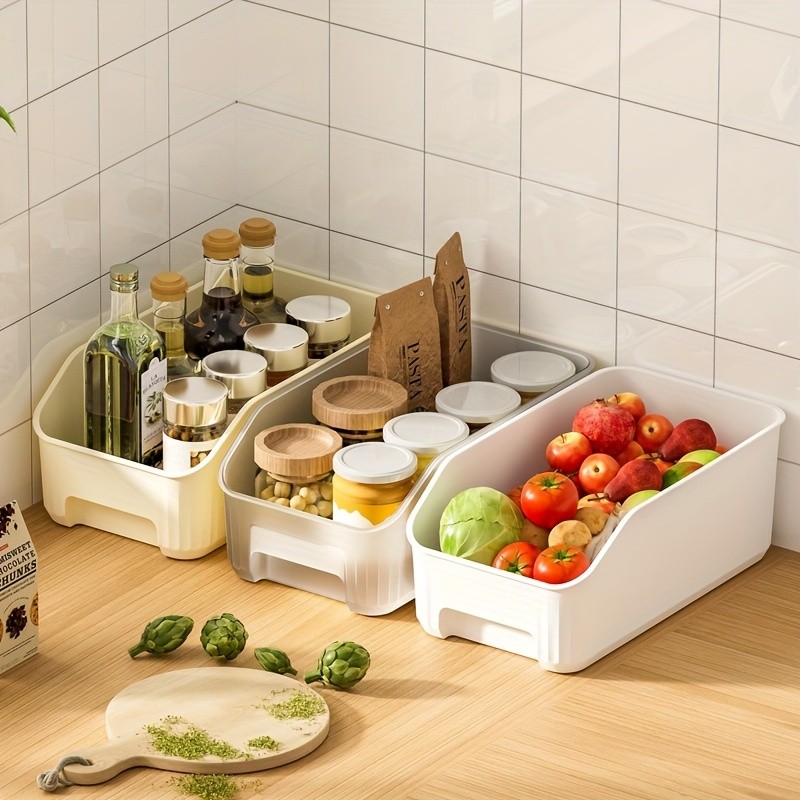 WIEZ 2-Piece Multi-Functional Plastic Storage Box Set – Curved Organiser Baskets for Cleaning Products & Household Essentials