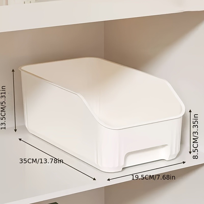 WIEZ 2-Piece Multi-Functional Plastic Storage Box Set – Curved Organiser Baskets for Cleaning Products & Household Essentials