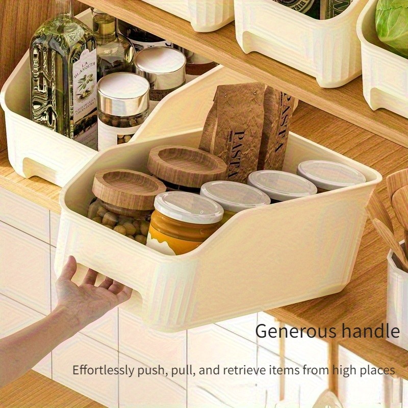 WIEZ 2-Piece Multi-Functional Plastic Storage Box Set – Curved Organiser Baskets for Cleaning Products & Household Essentials