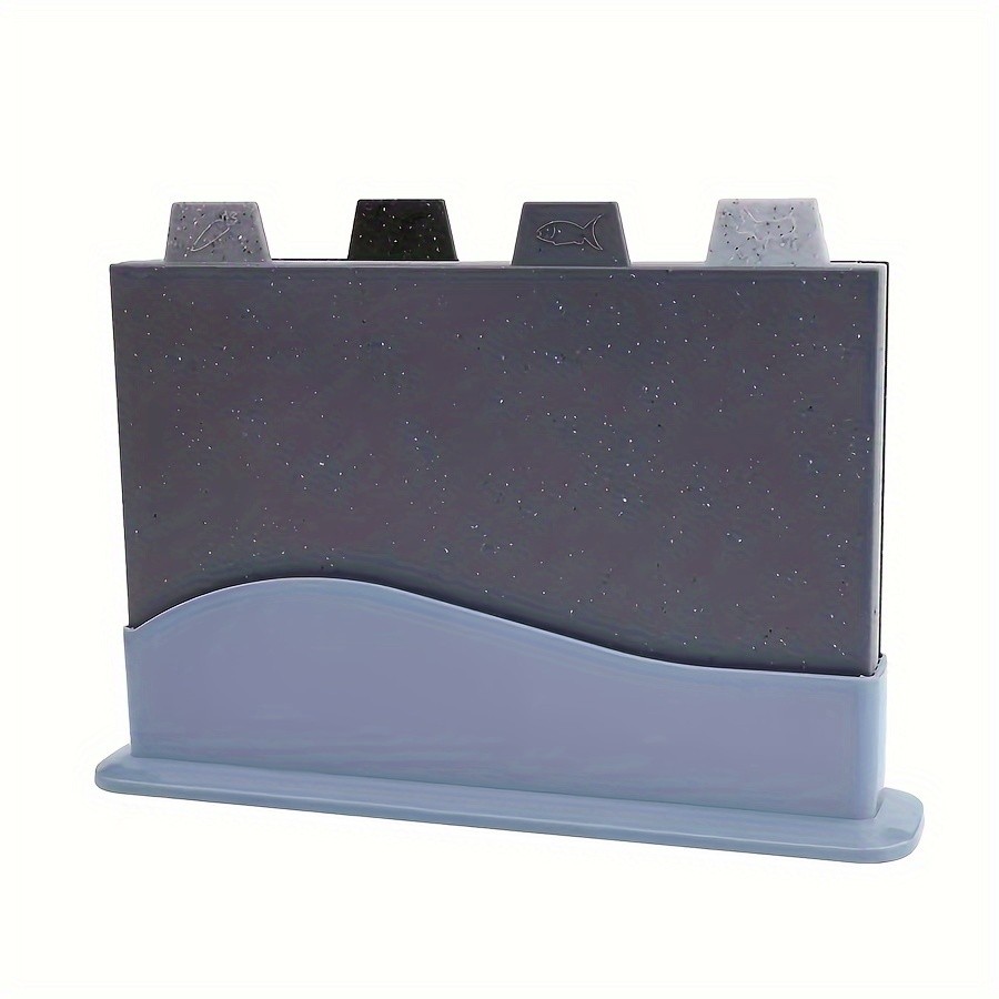 WIEZ 4-Piece Plastic Cutting Board Set – Classified Chopping Boards with ABS Base for Fruit, Meat & Everyday Food Prep