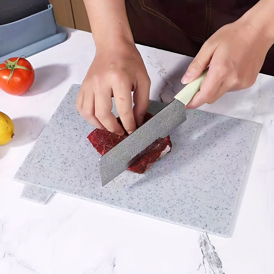 WIEZ 4-Piece Plastic Cutting Board Set – Classified Chopping Boards with ABS Base for Fruit, Meat & Everyday Food Prep