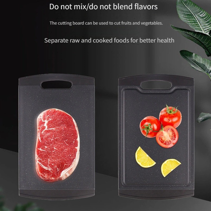 WIEZ Double-Sided PP Cutting Board – Durable Juice-Groove Design for Defrosting, Chopping & Daily Kitchen Prep