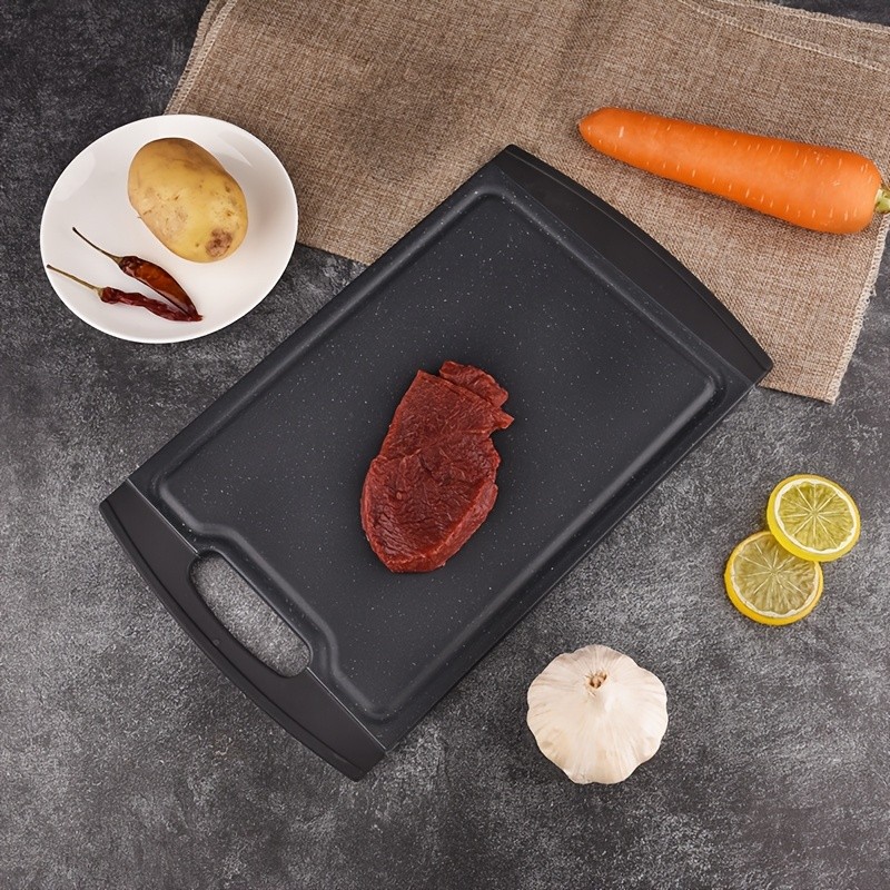 WIEZ Double-Sided PP Cutting Board – Durable Juice-Groove Design for Defrosting, Chopping & Daily Kitchen Prep