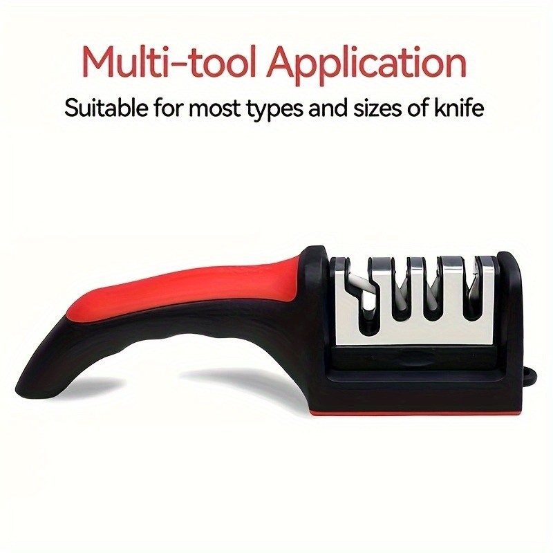 LDQ 4-Stage Professional Knife Sharpener – Tungsten, Diamond & Ceramic System for Fast, Long-Lasting Precision