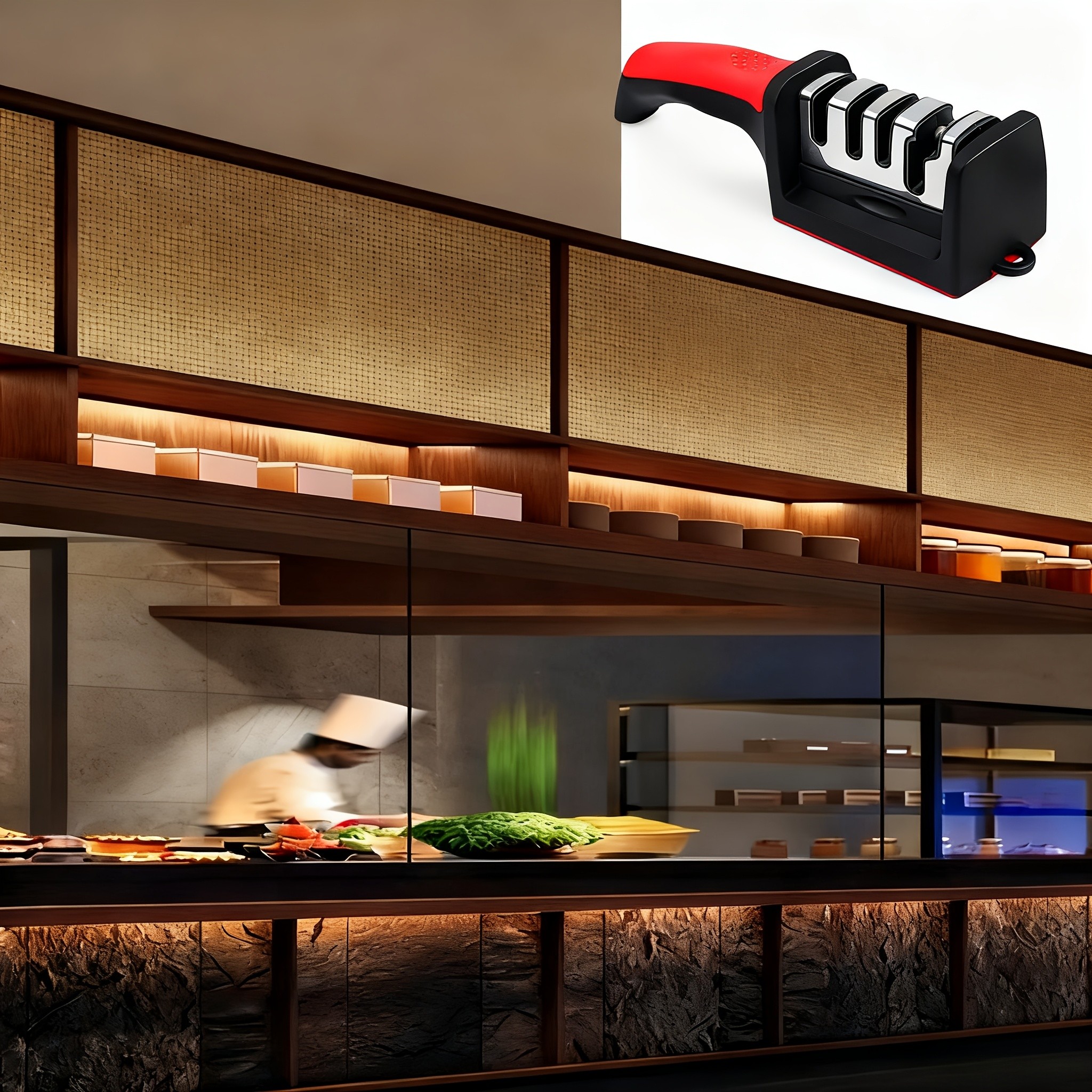 LDQ 4-Stage Professional Knife Sharpener – Tungsten, Diamond & Ceramic System for Fast, Long-Lasting Precision