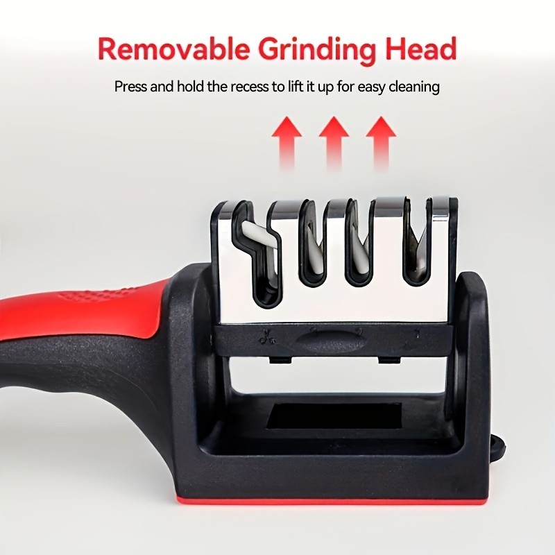 LDQ 4-Stage Professional Knife Sharpener – Tungsten, Diamond & Ceramic System for Fast, Long-Lasting Precision