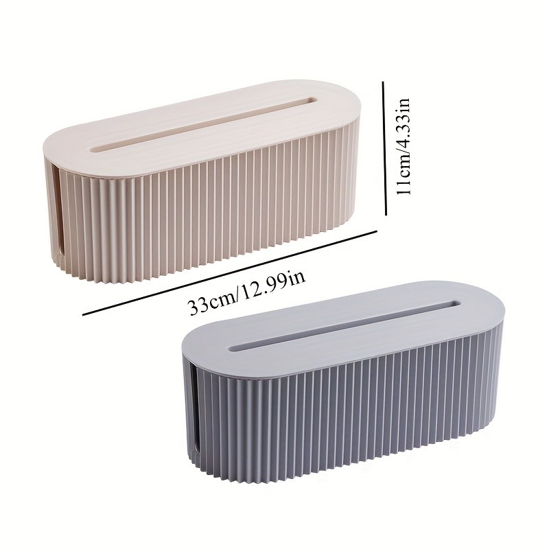 LDQ Cable Storage Box with Lid – High-Capacity Cord Organizer for Space-Saving Home & Office Desktop Management