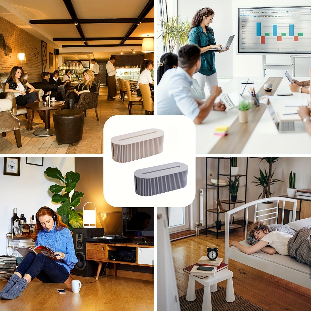 LDQ Cable Storage Box with Lid – High-Capacity Cord Organizer for Space-Saving Home & Office Desktop Management