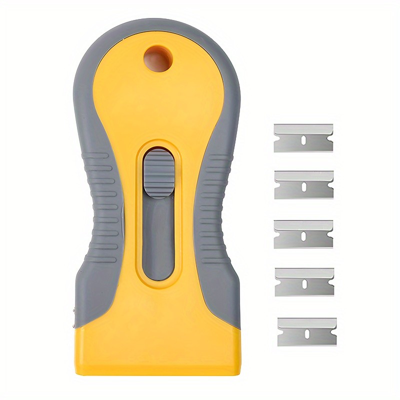 LDQ Ceramic Hob & Glass Scraper – Heavy-Duty Cleaner with 5 Stainless Steel Blades for Induction & Ceramic Cooktops