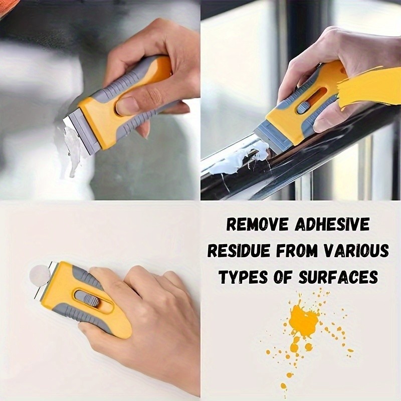 LDQ Ceramic Hob & Glass Scraper – Heavy-Duty Cleaner with 5 Stainless Steel Blades for Induction & Ceramic Cooktops