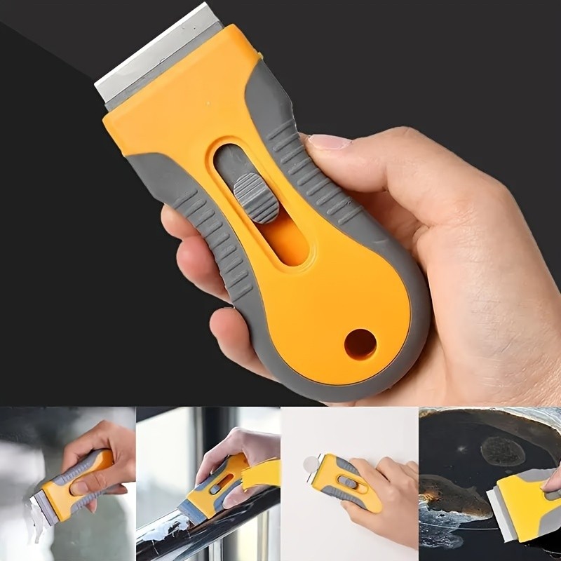 LDQ Ceramic Hob & Glass Scraper – Heavy-Duty Cleaner with 5 Stainless Steel Blades for Induction & Ceramic Cooktops