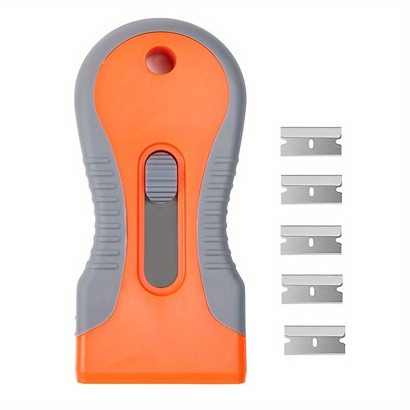 LDQ Ceramic Hob & Glass Scraper – Heavy-Duty Cleaner with 5 Stainless Steel Blades for Induction & Ceramic Cooktops