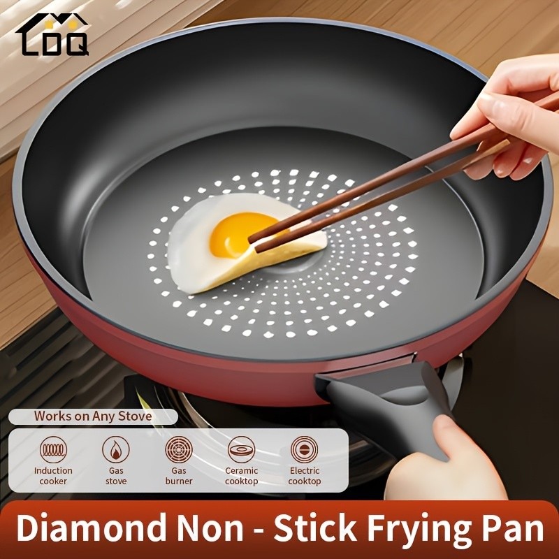 LDQ Cast Iron Nonstick Skillet – Lightweight Smokeless Fry Pan for Steak, Pancakes & Everyday Breakfast Cooking