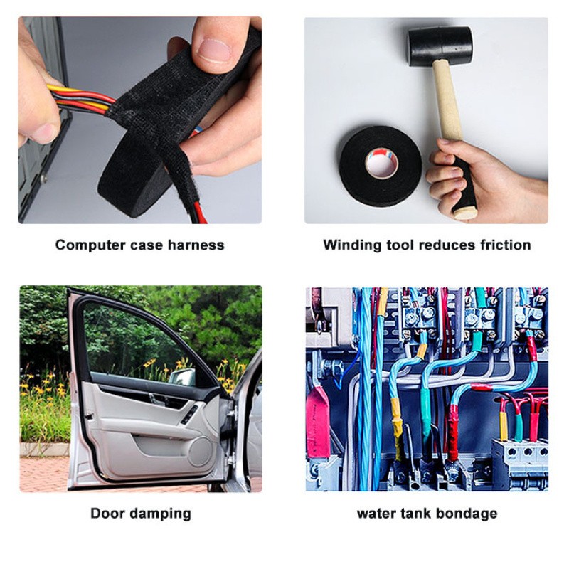 LDQ Heat-Resistant Electrical Tape – Durable Adhesive Cloth for Cable Management, Wiring Harnesses & Loom Organization