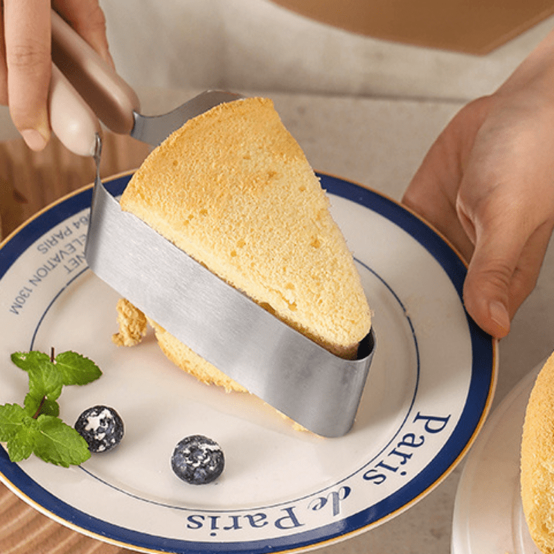 LDQ Stainless Steel Cake Slicer & Server – Triangular Transfer Tool with Ergonomic Handle for Parties, Weddings & Daily Baking