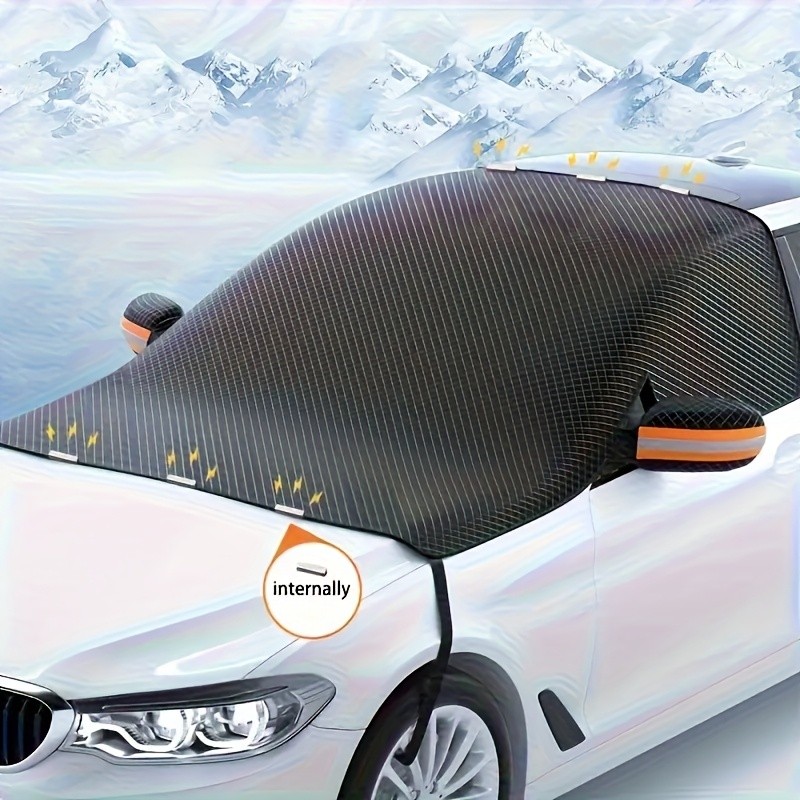 LDQ Magnetic Anti-Frost & Snow Cover – Reflective, Scratch-Resistant Winter Windshield Protector for SUVs, MPVs & Mid-Sized Cars