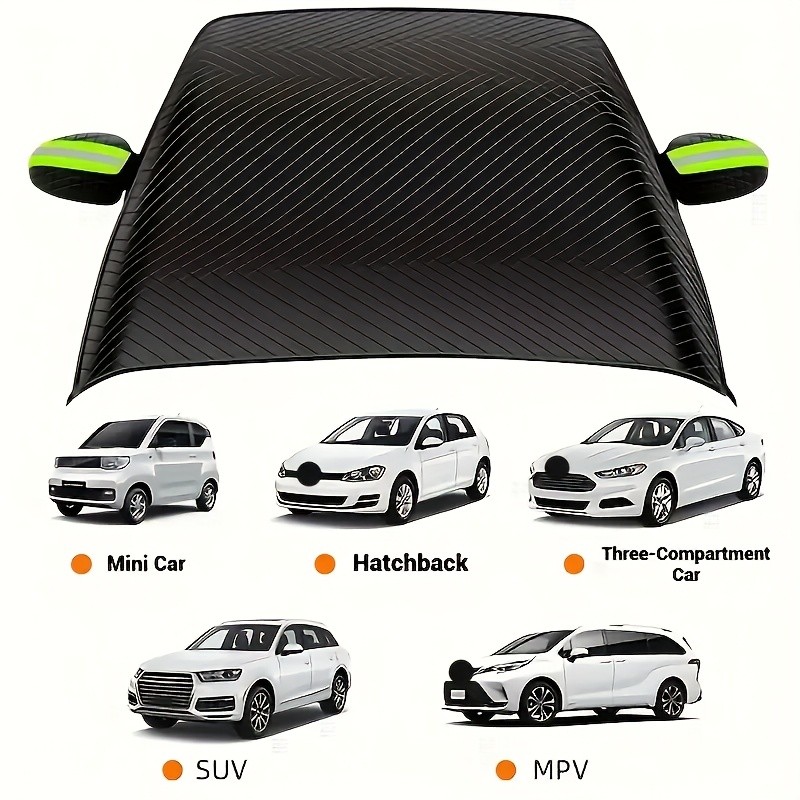LDQ Magnetic Anti-Frost & Snow Cover – Reflective, Scratch-Resistant Winter Windshield Protector for SUVs, MPVs & Mid-Sized Cars