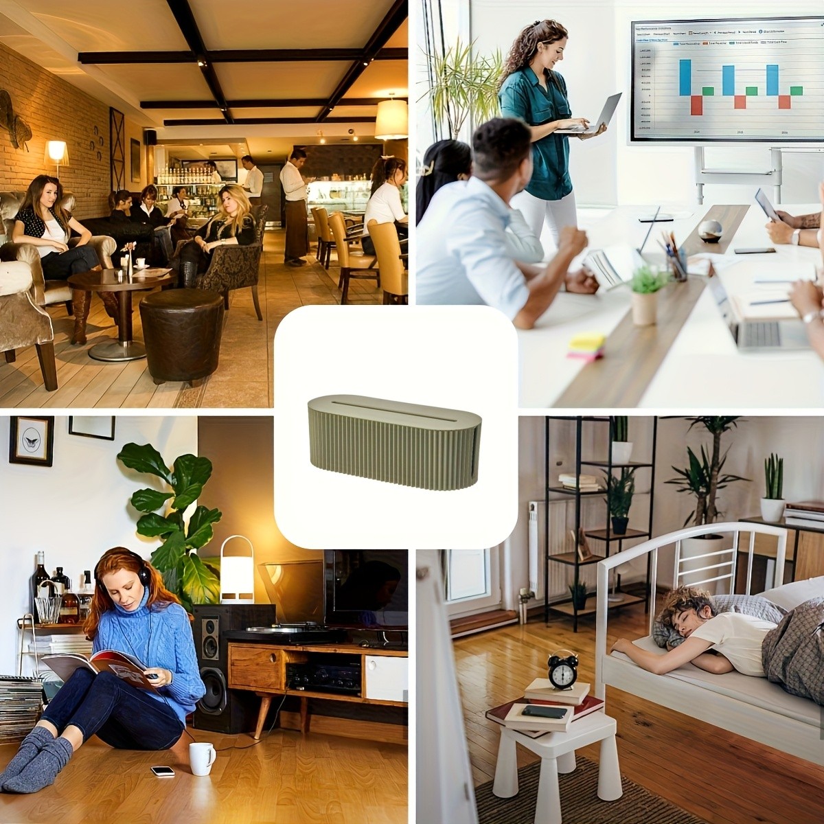 LDQ Cord Organizer Box with Lid – Scratch-Resistant Cable Management System for Desks, TV Units & Home Offices