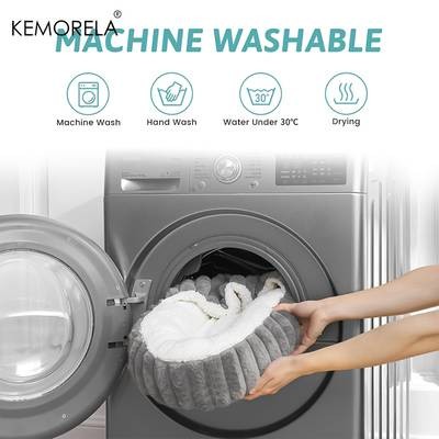 KEMORELA Calming Warm Kitten Bed – Round Hooded Plush Cat Cave