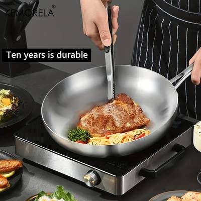 KEMORELA 304 Stainless Steel Nonstick Frying Pan – Easy-Clean Essential Pan for Eggs & Omelets