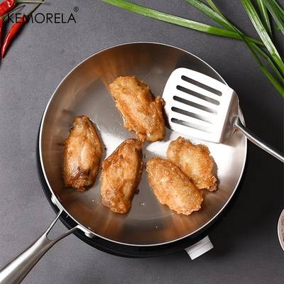 KEMORELA 304 Stainless Steel Nonstick Frying Pan – Easy-Clean Essential Pan for Eggs & Omelets