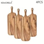 KEMORELA Wooden Cutting Boards with Handles – 1/2/6pcs Premium Serving & Charcuterie Trays