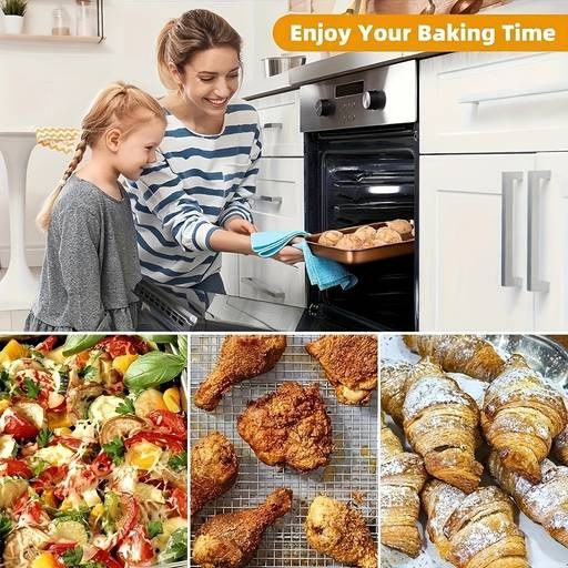 Awaoko 2pcs Stainless Steel Oil Drip Tray & Roasting Basket Set – Multi-Functional 304 Stainless Steel Pan