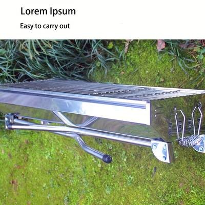 Awaoko 4pcs Extended Stainless Steel BBQ Grill Set – Foldable, Portable & Heavy-Duty