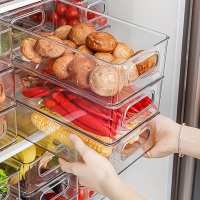 Awaoko 6pcs Transparent Refrigerator Storage Containers – Durable, Multi-Purpose Fridge & Pantry Organisers