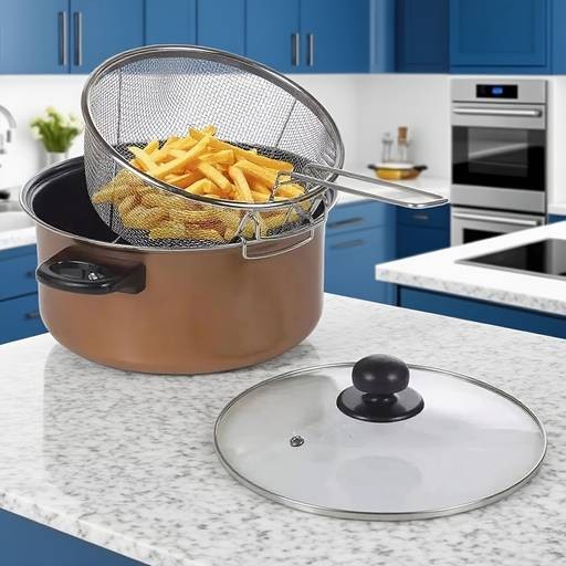 Awaoko 2pcs Stainless Steel Baking Basket Set – Heavy-Duty 304 Mesh Fry Baskets with Hooks & Legs