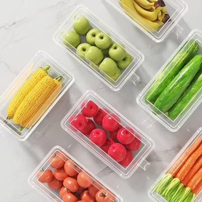 Awaoko 3pcs Large Refrigerator Storage Containers with Handles – Durable Stackable Fridge & Pantry Bins