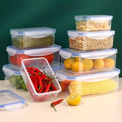 Awaoko 12pcs Airtight Rectangle Storage Container Set (6 Lids + 6 Containers) – Microwaveable & Fridge-Safe