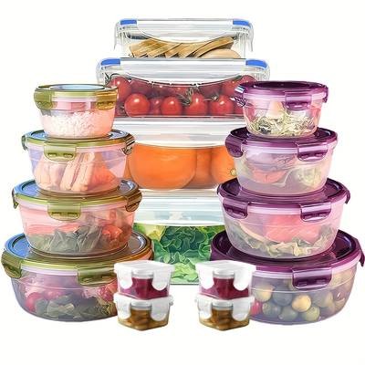 Awaoko 12pcs Airtight Rectangle Storage Container Set (6 Lids + 6 Containers) – Microwaveable & Fridge-Safe