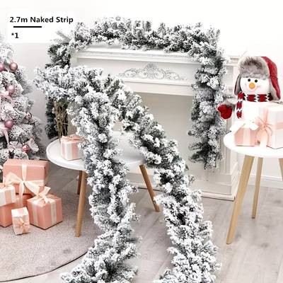 NLDD 274.32cm Christmas Garland with Pine Cones & Red Berries – Realistic Artificial Holiday Decoration