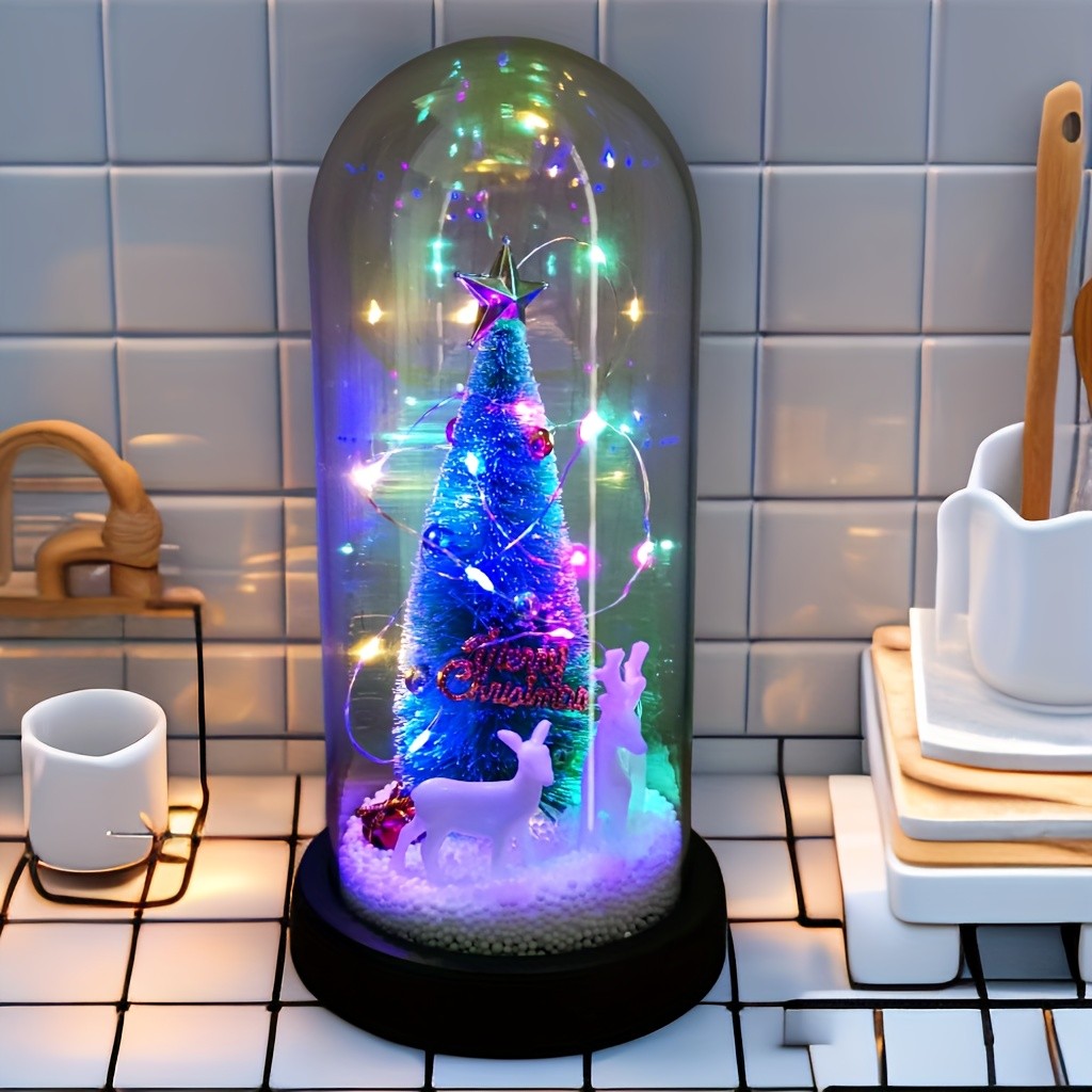 Eternal Glow Christmas Tree with Santa & Reindeer