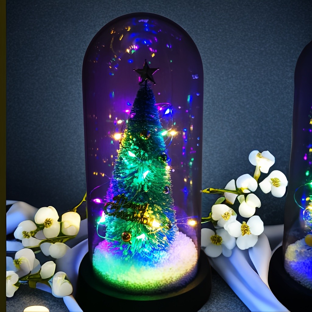 Eternal Glow Christmas Tree with Santa & Reindeer