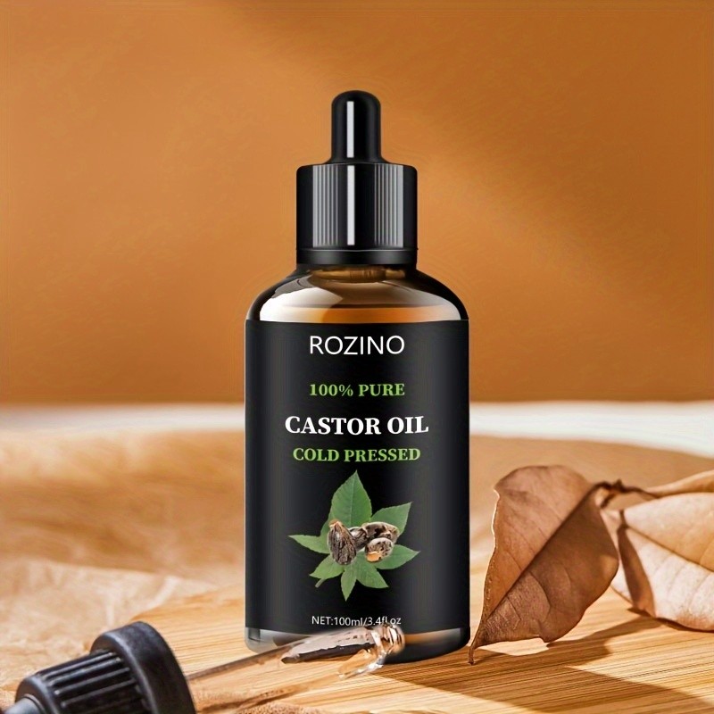ROZINO Unrefined Castor Oil – Cold-Pressed Hair, Skin & Nail Care Solution