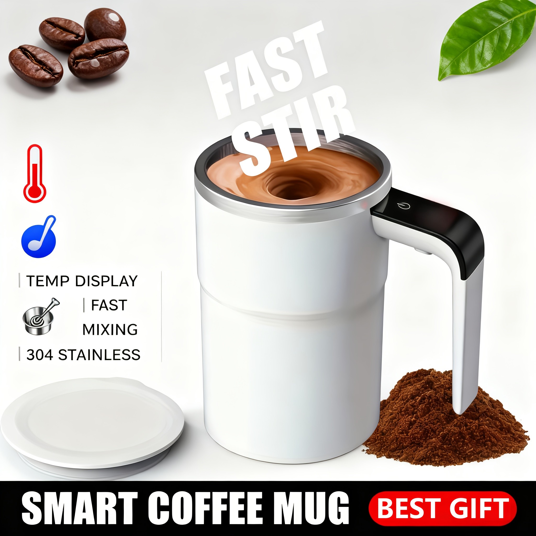 XIYHUIA ELECTRIC COFFEE MUG WITH LED TEMPERATURE DISPLAY