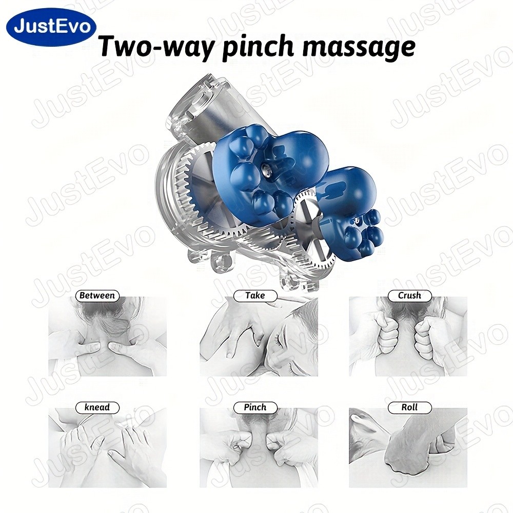 JUSTEVO PORTABLE U-SHAPED MEMORY FOAM ACUPRESSURE MASSAGER PILLOW