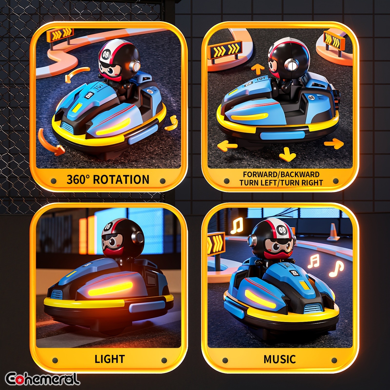 EOHEMERAL REMOTE CONTROL CAR – DRIFT STUNT BUMPER RACING KART