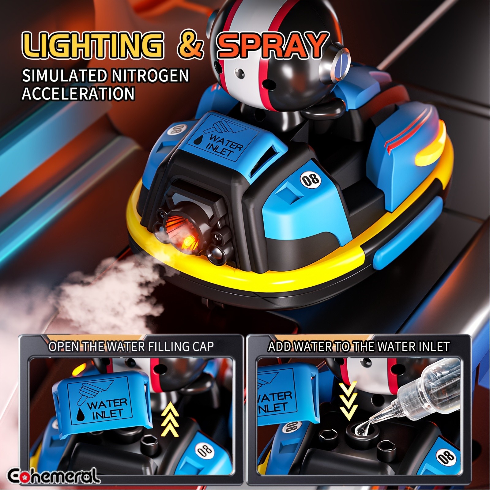 EOHEMERAL REMOTE CONTROL CAR – DRIFT STUNT BUMPER RACING KART