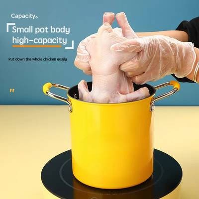 YIMUWN Tempura Frying Pot – Small Fine-Iron Uncoated Frying Pot for Home Cooking